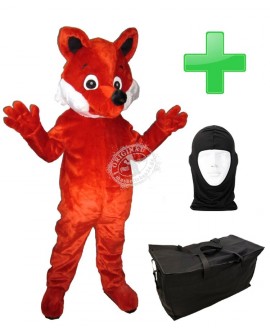 Kostüm Fuchs 8 + Tasche "Star" + Hygiene Maske (Hochwertig)