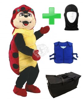 Kostüm Maikäfer + Kühlweste "Blue M24" + Tasche "Star" + Hygiene Maske (Hochwertig)