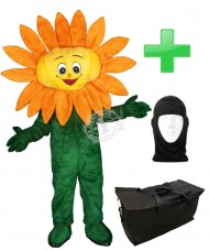 Kostüm Sonnenblume + Tasche "Star" + Hygiene Maske (Hochwertig)