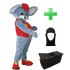 Kostüm Maus 14 + Tasche "Star" + Hygiene Maske (Hochwertig)