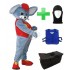 Kostüm Maus 14 + Tasche "Star" + Hygiene Maske (Hochwertig)