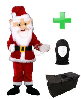 Kostüm Weihnachtsmann + Tasche "Star" + Hygiene Maske (Hochwertig)