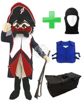 Kostüm Soldat 4 + Kühlweste "Blue M24" + Tasche "Star" + Hygiene Maske (Hochwertig)