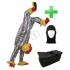 Kostüm Clown 7 + Tasche "Star" + Hygiene Maske (Hochwertig)