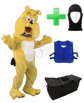 Kostüm Dogge 14 + Kühlweste "Blue M24" + Tasche "Star" + Hygiene Maske (Hochwertig)