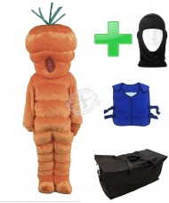 Kostüm Möhre 1 + Kühlweste "Blue M24" + Tasche "Star" + Hygiene Maske (Hochwertig)