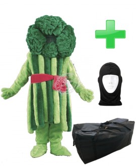 Kostüm Brokkoli 1 + Tasche "XL" + Hygiene Maske (Hochwertig)