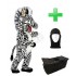 Kostüm Zebra 1 + Tasche "Star" + Hygiene Maske (Hochwertig)