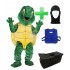 Kostüm Schildkröte 3 + Kühlweste "Blue M24" + Tasche "Star" + Hygiene Maske (Hochwertig)