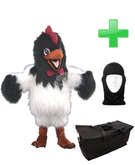 Kostüm Hahn / Huhn 7 + Tasche "Star" + Hygiene Maske (Hochwertig)