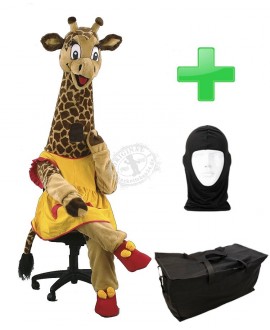 Kostüm Giraffe 3 + Tasche "Star" + Hygiene Maske (Hochwertig)