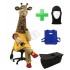 Kostüm Giraffe 1 + Kühlweste "Blue M24" + Tasche "Star" + Hygiene Maske (Hochwertig)