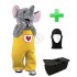 Kostüm Elefant 9 + Tasche "Star" + Hygiene Maske (Hochwertig)