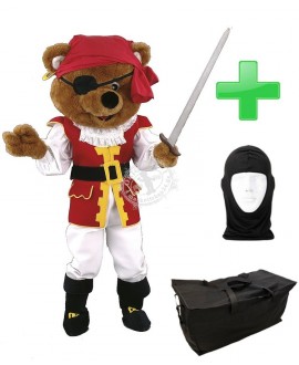 Kostüm Bär 18 + Tasche "Star" + Hygiene Maske (Hochwertig)
