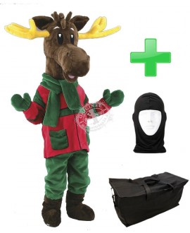 Kostüm Rentier / Elch 7 + Tasche "Star" + Hygiene Maske (Hochwertig)