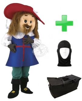 Musketier Aramis Kostüm + Tasche "Star" + Hygiene Maske (Hochwertig)