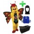 Kostüm Schmetterling 2 + Kühlweste "Blue M24" + Tasche "Star" + Hygiene Maske (Hochwertig)