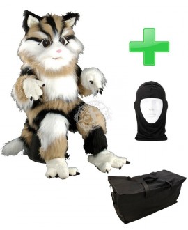 Kostüm Katze 13 + Tasche "Star" + Hygiene Maske (Hochwertig)