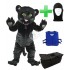 Kostüm Panther 8 + Kühlweste "Blue M24" + Tasche "Star" + Hygiene Maske (Hochwertig)