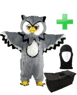 Kostüm Eule 5 + Tasche "Star" + Hygiene Maske (Hochwertig)