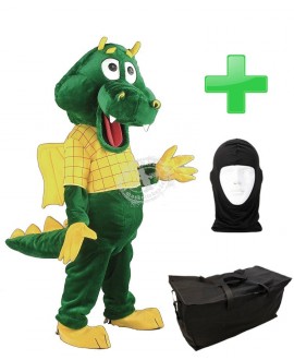 Kostüm Drache 6 + Tasche "Star" + Hygiene Maske (Hochwertig)