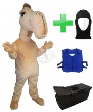 Kostüm Kamel 4 + Kühlweste "Blue M24" + Tasche "Star" + Hygiene Maske (Hochwertig)