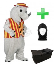 Kostüm Nashorn 4 + Tasche "Star" + Hygiene Maske (Hochwertig)
