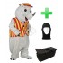 Kostüm Nashorn 4 + Tasche "Star" + Hygiene Maske (Hochwertig)