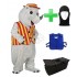 Kostüm Nashorn 4 + Kühlweste "Blue M24" + Tasche "Star" + Hygiene Maske (Hochwertig)