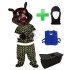 Kostüm Wildschwein Kostüm 3 + Kühlweste "Blue M24" + Tasche "Star" + Hygiene Maske (Hochwertig)