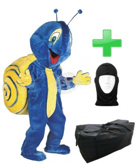 Maskottchen Schnecke + Tasche "XL" + Hygiene Maske (Hochwertig)