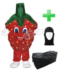 Kostüm Erdbeere + Tasche "XL" + Hygiene Maske (Hochwertig)