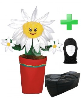 Kostüm Blumen Topf + Tasche "XL" + Hygiene Maske (Hochwertig)