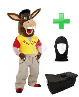 Kostüm Esel 4 + Tasche "Star" + Hygiene Maske (Hochwertig)