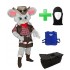 Kostüm Maus 11 + Kühlweste "Blue M24" + Tasche "Star" + Hygiene Maske (Hochwertig)