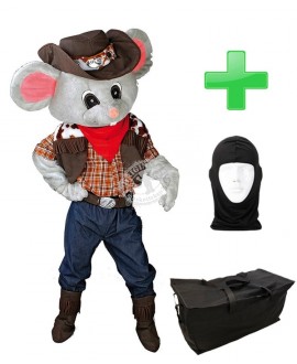 Kostüm Maus 12 + Tasche "Star" + Hygiene Maske (Hochwertig)