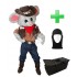 Kostüm Maus 12 + Tasche "Star" + Hygiene Maske (Hochwertig)