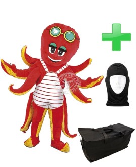 Kostüm Tintenfisch / Krake + Tasche "Star" + Hygiene Maske (Hochwertig)