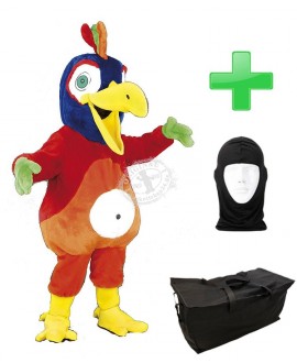 Kostüm Tukan / Papagei 5 + Tasche "Star" + Hygiene Maske (Hochwertig)