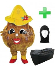 Kostüm Kartoffel + Tasche "XL" + Hygiene Maske (Hochwertig)