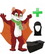 Kostüm Fledermaus + Tasche "Star" + Hygiene Maske (Hochwertig)
