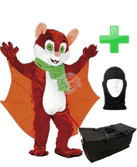 Kostüm Fledermaus + Tasche "Star" + Hygiene Maske (Hochwertig)