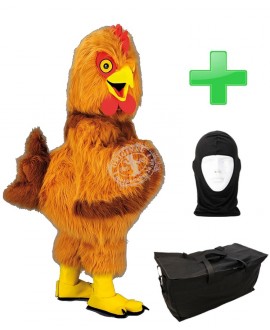 Kostüm Hahn 10 + Tasche "Star" + Hygiene Maske (Hochwertig)