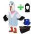 Kostüm Storch 1 + Kühlweste "Blue M24" + Tasche "Star" + Hygiene Maske (Hochwertig)