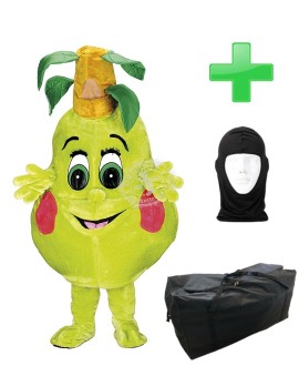 Kostüm Birne + Tasche "XL" + Hygiene Maske (Hochwertig)
