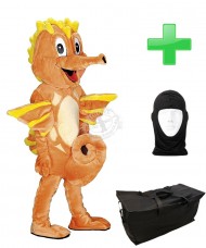 Kostüm Seepferdchen + Tasche "Star" + Hygiene Maske (Hochwertig)