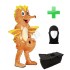 Kostüm Seepferdchen + Tasche "Star" + Hygiene Maske (Hochwertig)