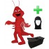Kostüm Scampi / Garnelen + Tasche "Star" + Hygiene Maske (Hochwertig)