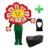 Kostüm Blume Rot + Tasche "XL" + Hygiene Maske (Hochwertig)