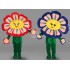 Kostüm Blume Violett Maskottchen (Hochwertig)